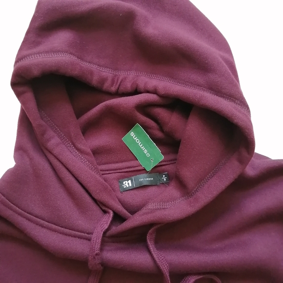 Blank Maroon Hoodie Small NWT - Picture 4 of 6